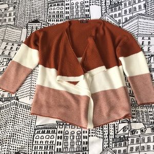 Burnt Orange Open Sweater